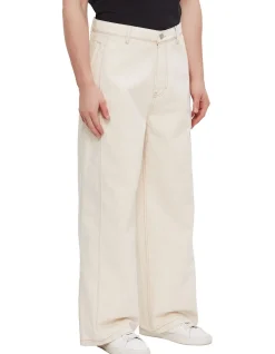Wide Fit Pant Ecru