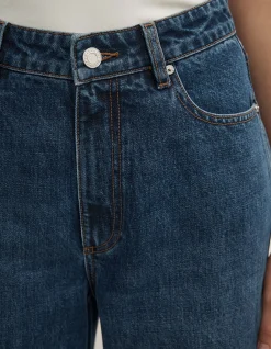 Wide Leg High Rise Raw Denim Jeans