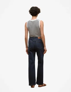 Wide Leg High Rise Stretch Denim Jean