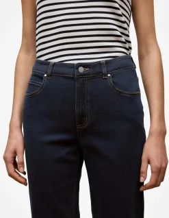 Wide Leg High Rise Stretch Denim Jean