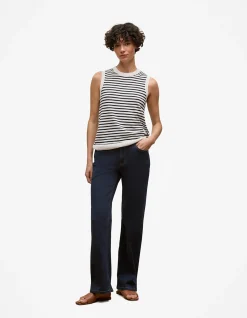 Wide Leg High Rise Stretch Denim Jean