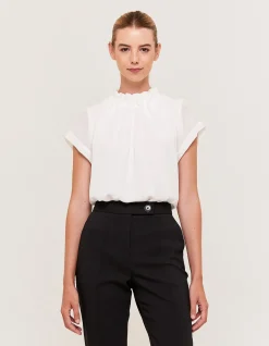 Willa High Neck Short Sleeve Top