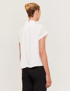 Willa High Neck Short Sleeve Top