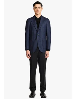 WILL BLAZER - WOOL IN BLUE TWEED