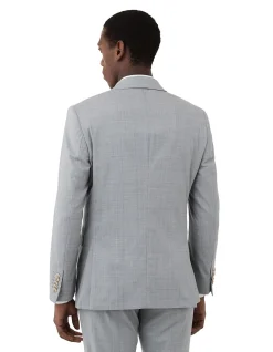 WINDOW CHECK PEAK LAPEL SUIT JACKET