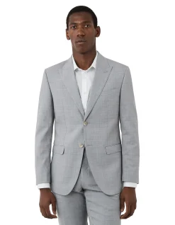 WINDOW CHECK PEAK LAPEL SUIT JACKET