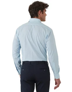 WINTON LIGHT BLUE SMALL GEO PRINT SHIRT