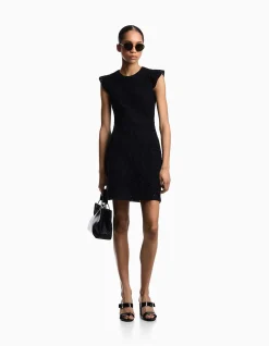WOMAN'S EMBROIDERED DRESS WITH CAP SLEEVES