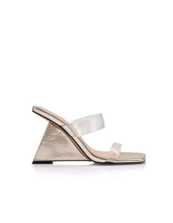 WOMEN'S Brooke Metallic Patent Leather Wedge SANDAL