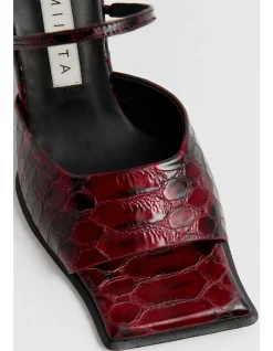 Women's Egle Red Snake Sandals