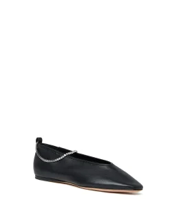 WOMEN'S EMERY LEATHER BALLET WITH ANKLET