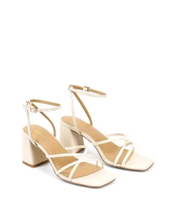 WOMEN'S STRAUS SQUARE TOE HEELED SANDAL