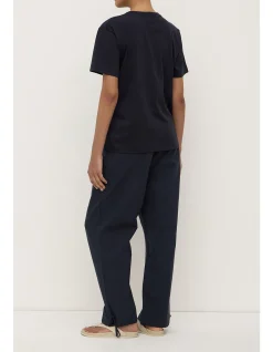 Womens Atelier Logo Tee True Navy/White