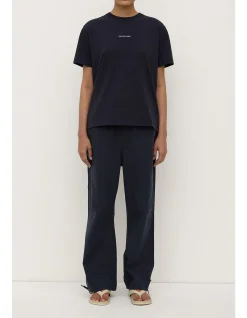 Womens Atelier Logo Tee True Navy/White