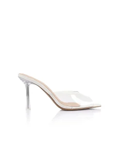 WOMEN'S Beth Mule Hi-Shine Leather & Vinylite SANDAL