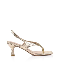 WOMEN'S Christina Croc-Embossed Leather Slingback Sandal