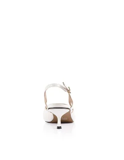 Women's Jamie Croc-Embossed Leather & Mesh Slingback Pump
