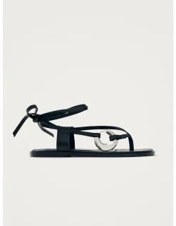 Women's Morosia Black Leather Sandals