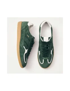WOMEN'S Rife Forest Green Leather Sneakers