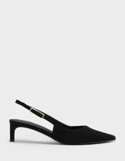 Women's Slingback Faux Suede Pump Shoes