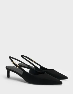 Women's Slingback Faux Suede Pump Shoes