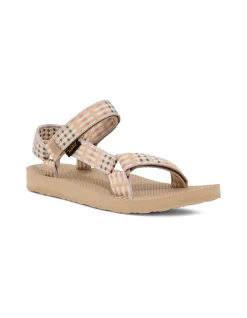 WOMEN'S W ORIGINAL UNIVERSAL MODERN CHECK TAUPE SANDAL