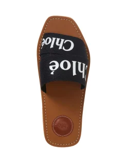 WOODY EMBROIDERED LINEN SANDAL