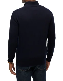Wool Blend Half Zip Jumper
