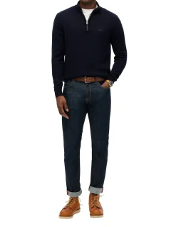 Wool Blend Half Zip Jumper