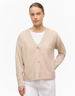 Wool Cashmere Relaxed V Cardigan