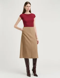 WOOL A LINE SKIRT