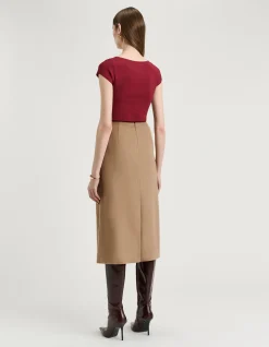 WOOL A LINE SKIRT
