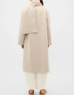 WOOL BLEND SCARF COAT