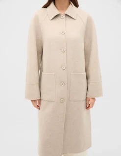 WOOL BLEND SCARF COAT