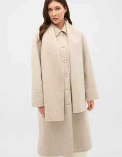 WOOL BLEND SCARF COAT