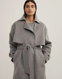 Wool Blend Trench Coat