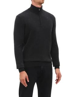 WOOL & CASHMERE 1/4 ZIP JUMPER