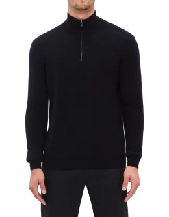 WOOL & CASHMERE 1/4 ZIP JUMPER