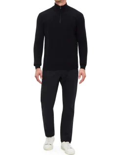 WOOL & CASHMERE 1/4 ZIP JUMPER