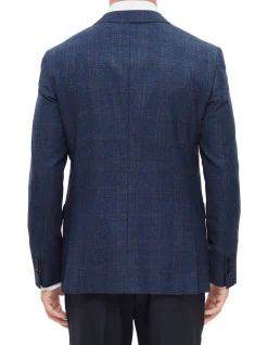 100% WOOL CHECK, 2 BUTTON VICENZA SINGLE BREASTED FULL CANVAS NOTCH LAPEL JACKET