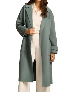 Wool Coat - Steel Blue