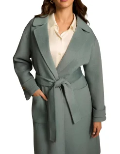 Wool Coat - Steel Blue