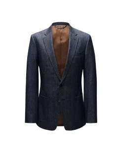 WOOL COTTON DENIM BLAZER