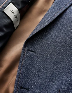 WOOL COTTON DENIM BLAZER