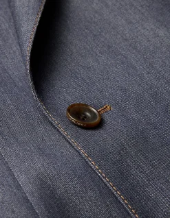 WOOL DENIM SUIT JACKET