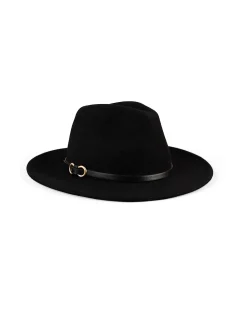 Wool Felt Fedora - Black
