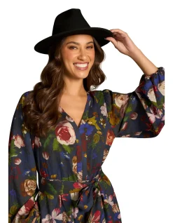 Wool Felt Fedora - Black