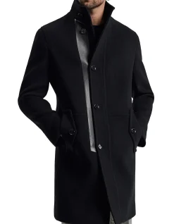 WOOLLEN FUNNEL NECK COAT