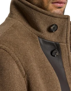 WOOLLEN FUNNEL NECK COAT