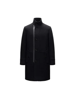 WOOLLEN FUNNEL NECK COAT